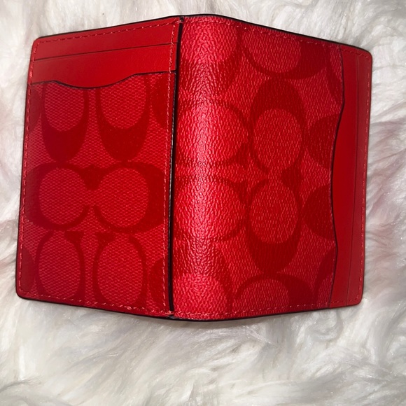 Coach Accessories Coach Card Case In Signature Canvas